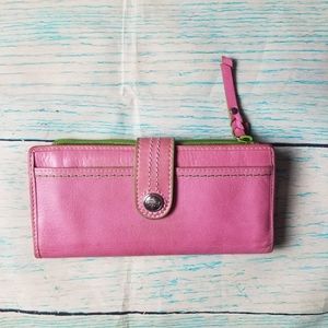 Fossil pink leather wallet